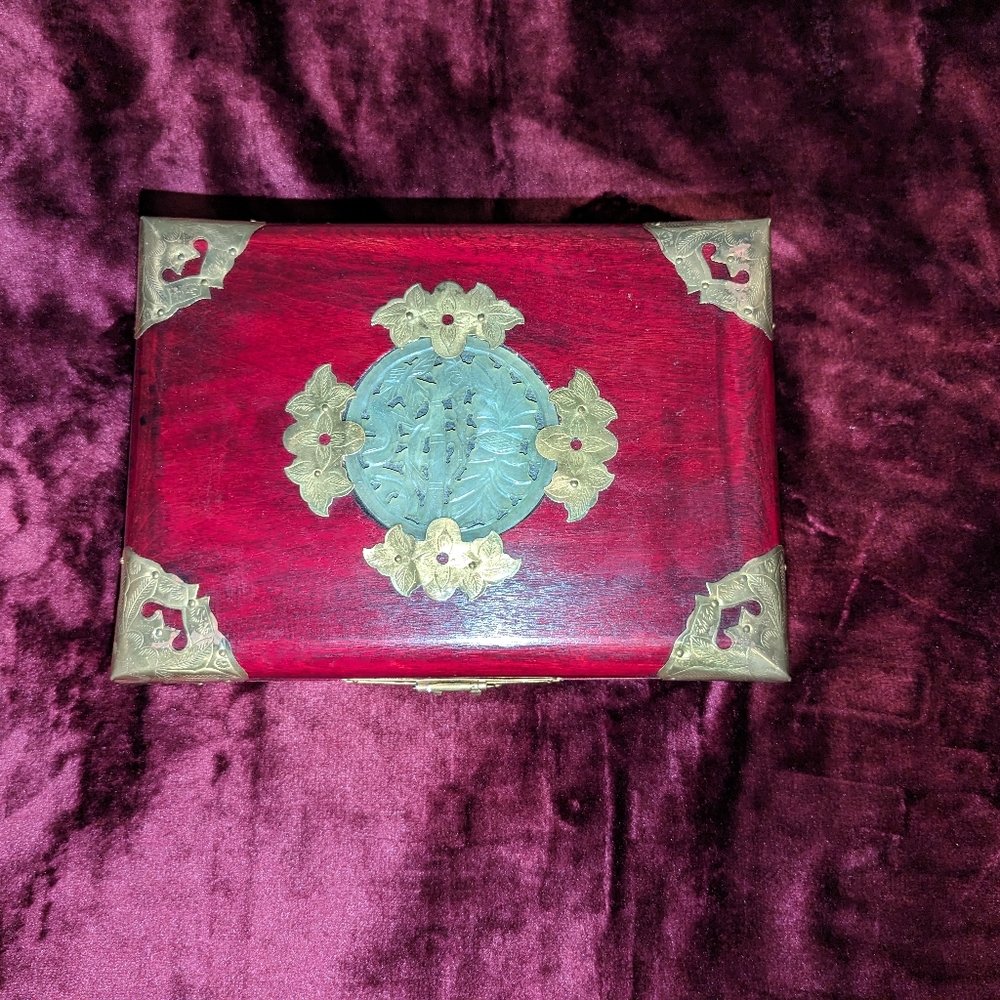 Vintage Chinese wooden jewelry Box